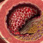 تصویری از رگ فردی که مبتلا به آترواسکلروز شده است